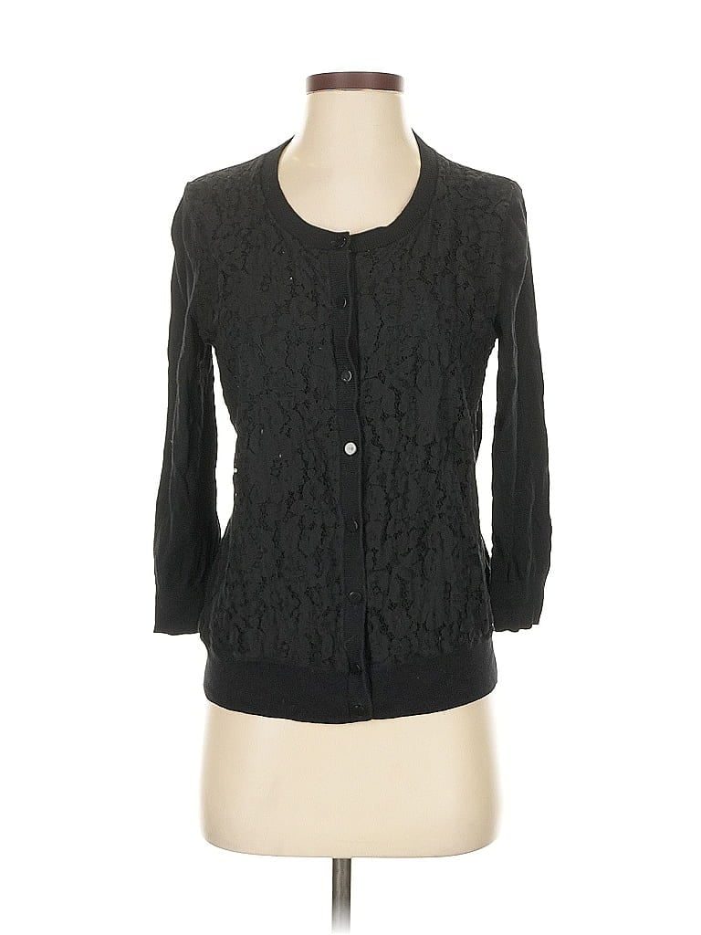 Pre-owned Talbots Cardigan Sweater In Black