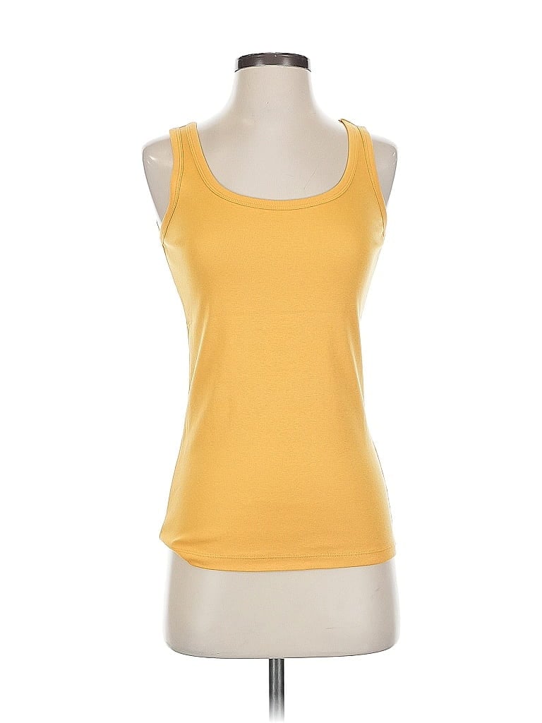 Click to view more detailed imagery on our partner's website Pre-owned St. John's Bay Tank Top Yellow Scoop Neck Tops