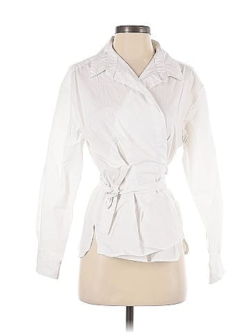 Aqua Long Sleeve Blouse (view 1)