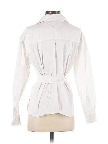 Aqua Long Sleeve Blouse (view 2)