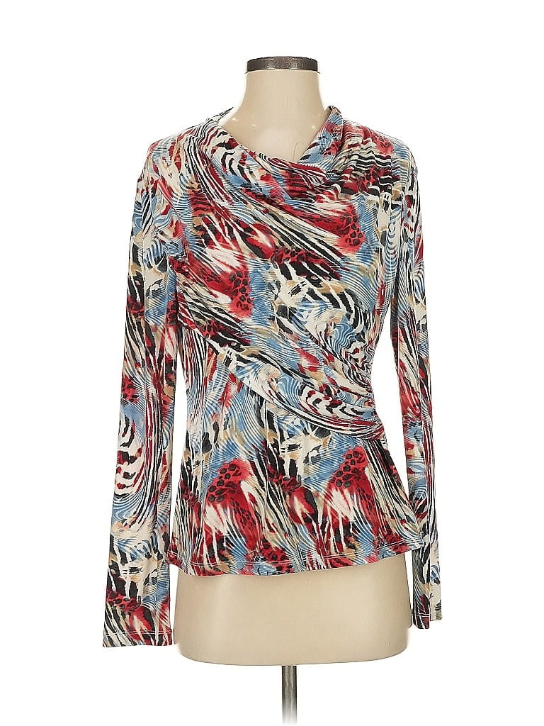 Doncaster Collection Blue Long Sleeve Blouse Size S - photo 1