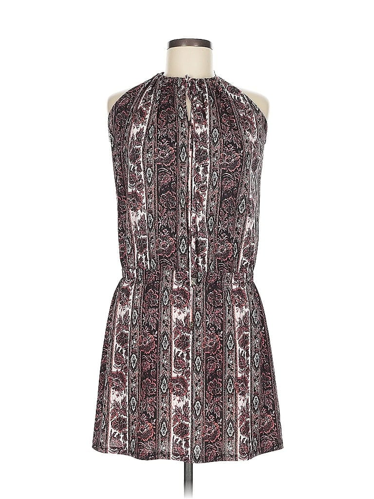 Veronica M. Paisley Burgundy Cocktail Dress Size M - photo 1