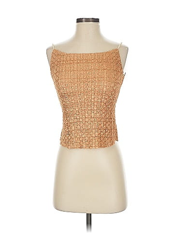 Assorted Brands Tan Textured Sleeveless Summer Top (view 1)