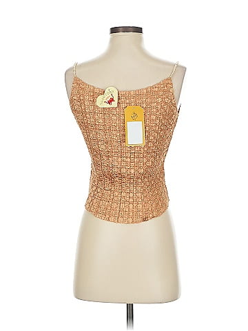 Assorted Brands Tan Textured Sleeveless Summer Top (view 2)