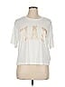 Gap Body 100% Rayon Metallic Ivory Short Sleeve T-Shirt Size XL - photo 1