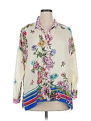 Johnny Was Long Sleeve Silk Top