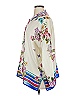 Johnny Was 100% Silk Floral Ivory Long Sleeve Silk Top Size XL - photo 4