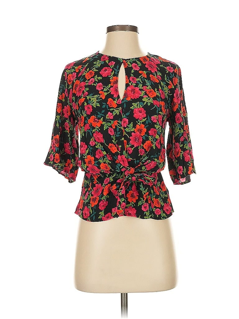 Pre-owned Express 3/4 Sleeve Blouse In Red