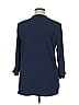 JM Collection Blue 3/4 Sleeve Blouse Size XL - photo 2