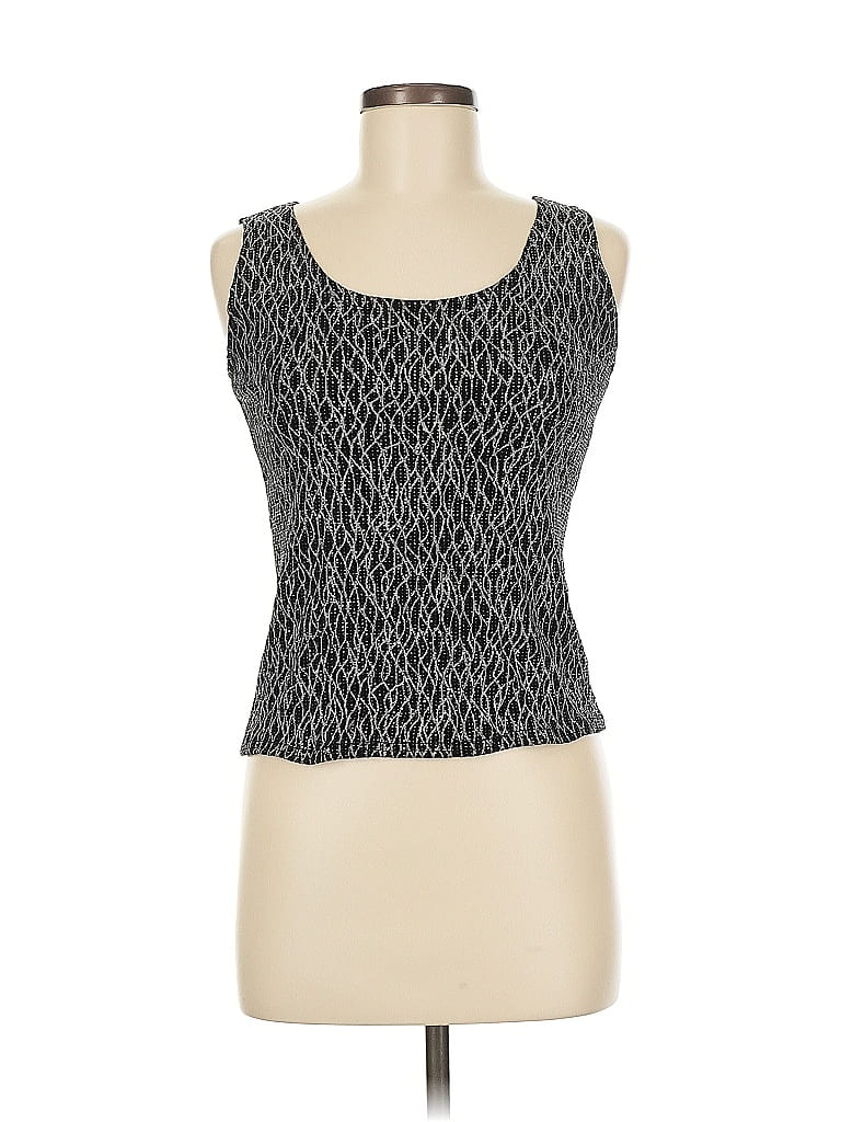 Pre-owned Onyx Nite Sleeveless Top Black Scoop Neck Tops