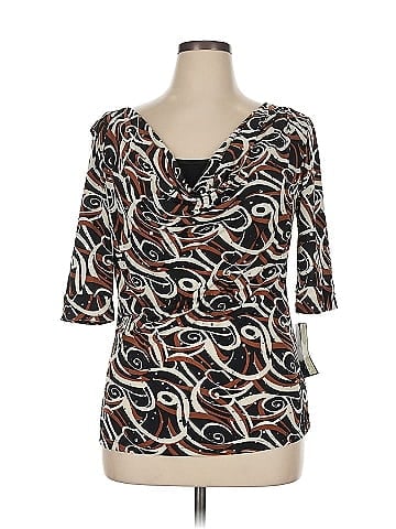 J.t.b. Black Abstract Print 3/4 Sleeve (view 1)