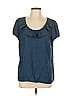 Ann Taylor LOFT Outlet Blue Short Sleeve Blouse Size L - photo 1