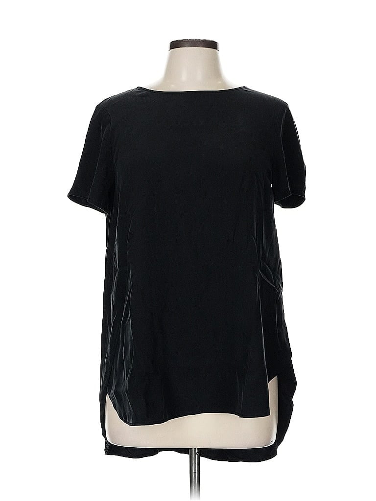 Pre-owned Lafayette 148 Short Sleeve T-shirt In Black