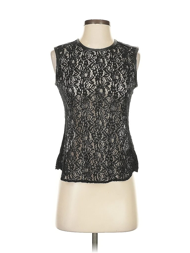 Pre-owned 7 For All Mankind Sleeveless Blouse In Black