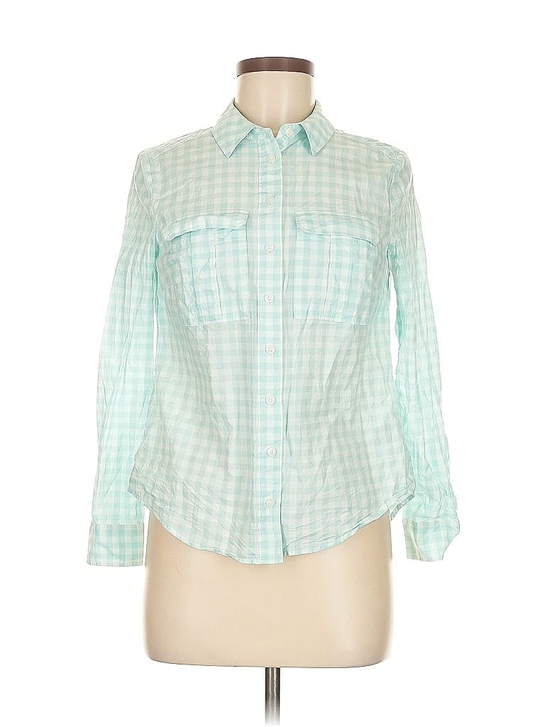 Pre-owned Boden Long Sleeve Button Down Shirt In Green