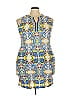 Coolibar Print Blue Cocktail Dress Size 5X - photo 1