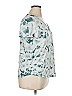 Ann Taylor LOFT Outlet 100% Cotton Tie-dye Teal Short Sleeve T-Shirt Size XL - photo 4