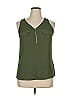 Fortune + Ivy 100% Polyester Green Sleeveless Blouse Size XL - photo 1