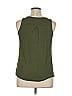 Fortune + Ivy 100% Polyester Green Sleeveless Blouse Size XL - photo 2