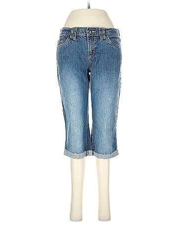 Daisy Fuentes Blue Denim Mid-Length Relaxed Fit shorts (view 1)