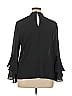 ELOQUII Black Long Sleeve Blouse Size 14 - photo 2