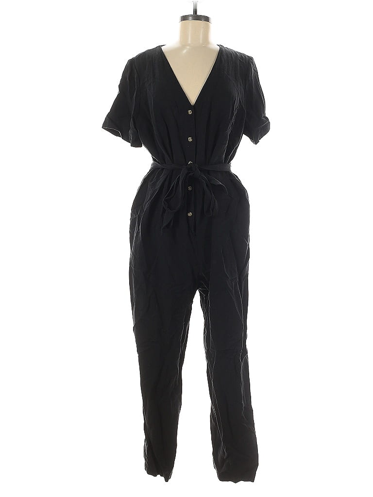 Hatch Solid Black Jumpsuit Size Lg Maternity (3) - photo 1