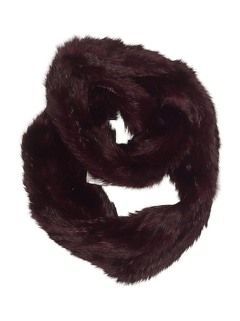 Jocelyn 100% Rabbit Fur Burgundy Scarf One size - photo 1
