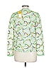 Canvas Backs 100% Cotton Green Vibrant Green Artistic Embroidered Blouse Size L - photo 2