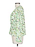 Canvas Backs 100% Cotton Green Vibrant Green Artistic Embroidered Blouse Size L - photo 4