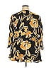 City Chic 100% Polyester Floral Gold 3/4 Sleeve Blouse Size 20 - photo 2