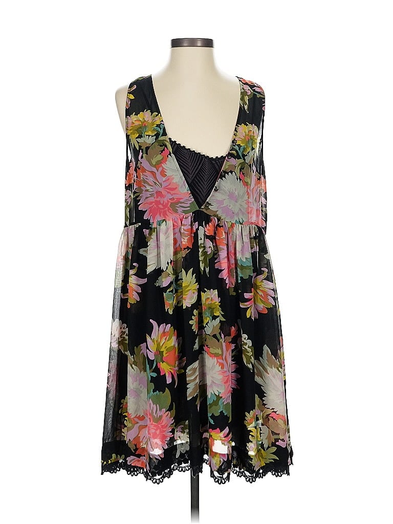 Maeve 100% Rayon Floral Black Casual Dress Size S - photo 1