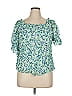 Hale Bob 100% Viscose Green Short Sleeve Blouse Size XL - photo 1