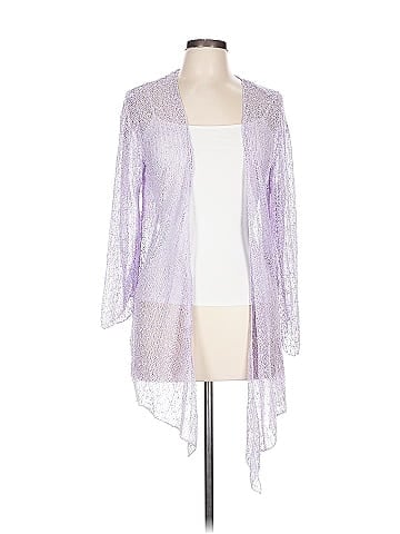 Charlie Paige Purple Open Knit Cardigan (view 1)