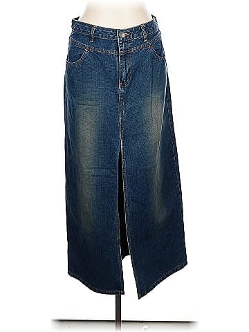 No Boundaries Blue Denim Skirt with Slit (view 1)