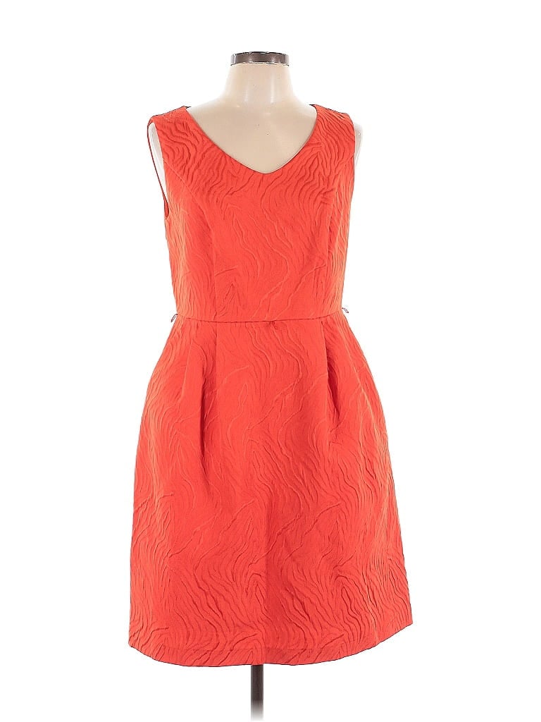 Ellen Tracy Orange Cocktail Dress Size 10 - photo 1