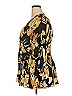 City Chic 100% Polyester Floral Gold 3/4 Sleeve Blouse Size 20 - photo 4