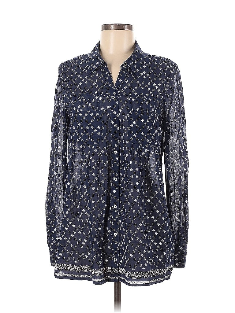 Pre-owned Joie Long Sleeve Blouse In Blue
