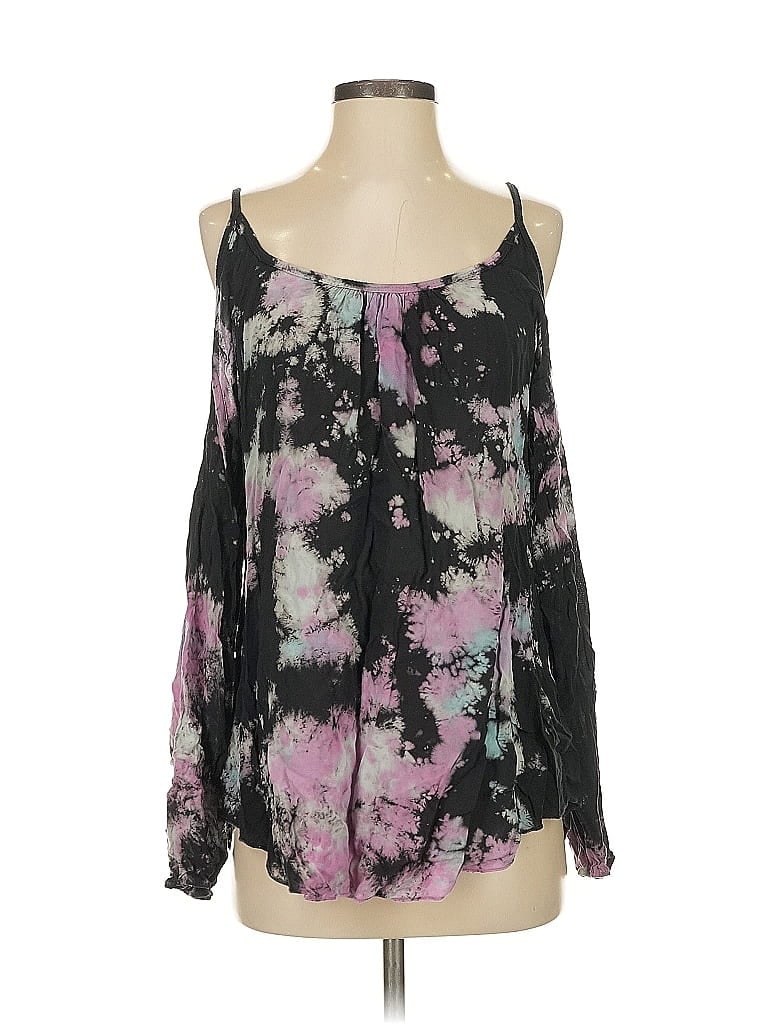 Pre-owned T Party Long Sleeve Blouse In Black