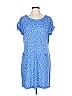T by Talbots Stars Blue Casual Dress Size L - photo 1