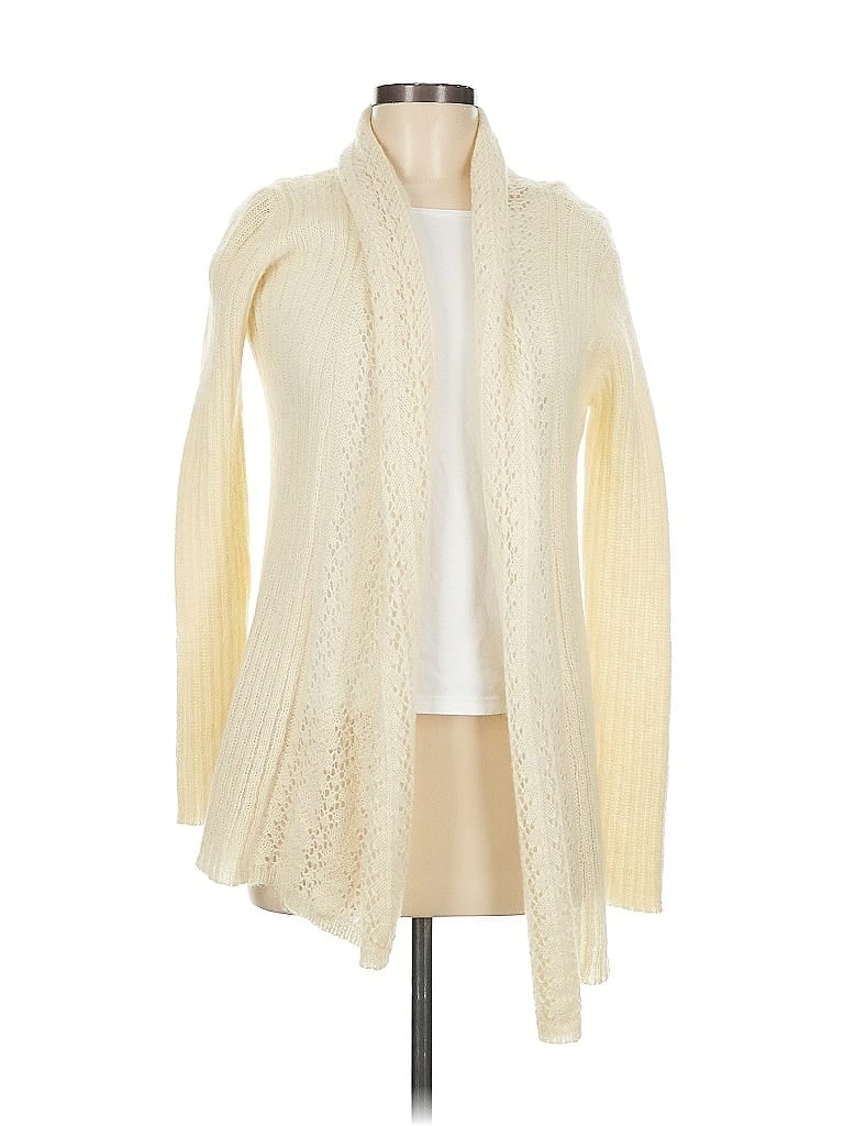 Pre-owned Great Plains Cardigan Sweater In White