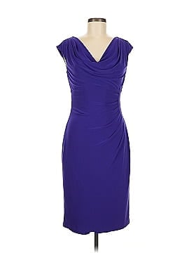 Lauren by Ralph Lauren Solid Purple Cocktail Dress Size 8
