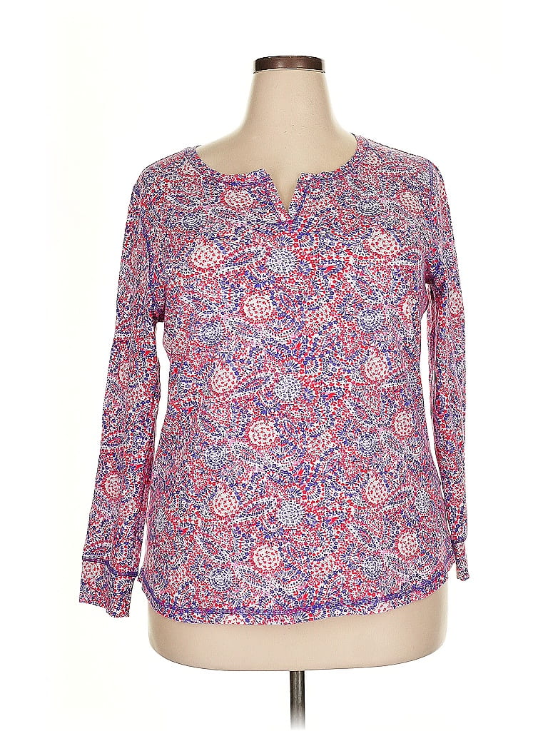 T by Talbots Pink Long Sleeve Blouse Size 2X - photo 1