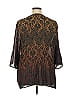 Catherines 100% Polyester Color Block Brown 3/4 Sleeve Blouse Size 0X - photo 2