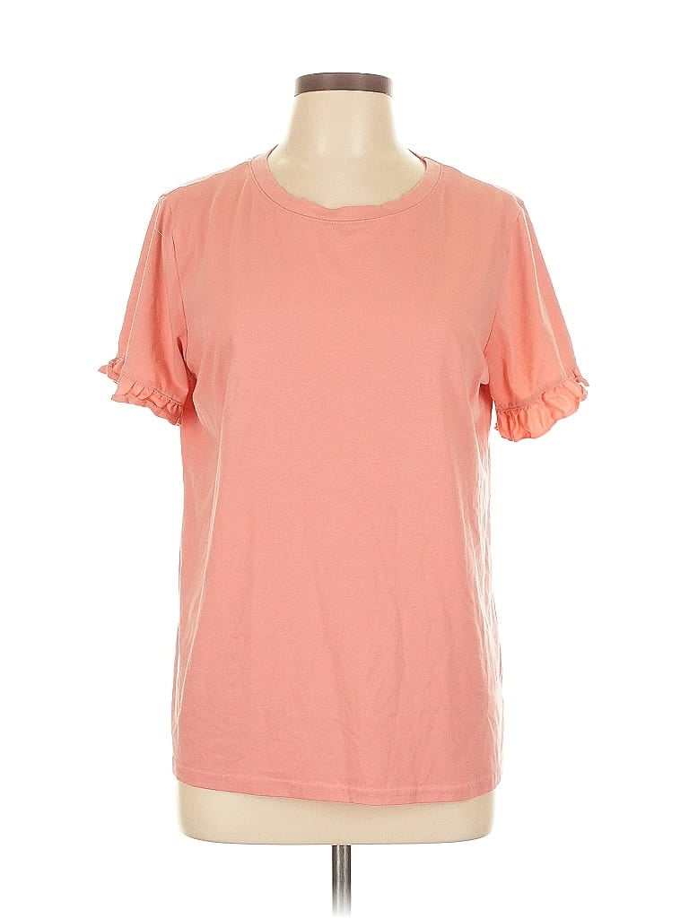 Pre-owned Fashion Short Sleeve T-shirt In Pink