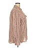 Soho JEANS NEW YORK & COMPANY 100% Polyester Floral Tan Long Sleeve Blouse Size XXL - photo 4