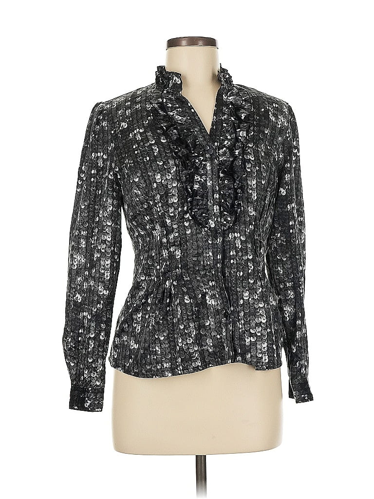 Pre-owned Worthington Long Sleeve Blouse In Black