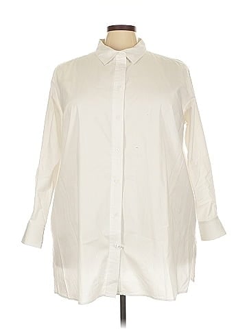 Jessica London 3/4 Sleeve Button-Down Shirt (view 1)