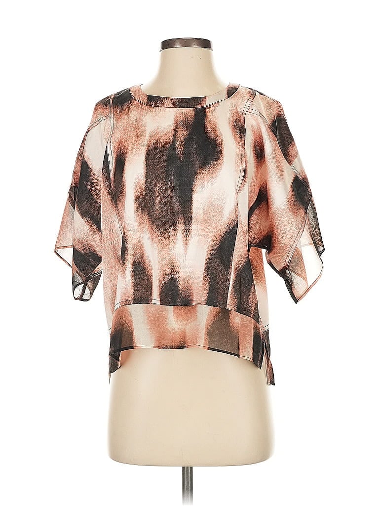 Click to view more detailed imagery on our partner's website Pre-owned Dkny Short Sleeve Blouse In Brown
