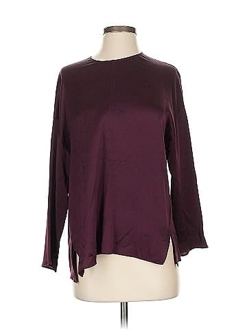 Vince. Long Sleeve Silk Top (view 1)