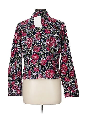 Christopher & Banks Floral Pattern Button-Front Jacket (view 2)